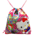 printed customized cartoon polyester drawstring bag